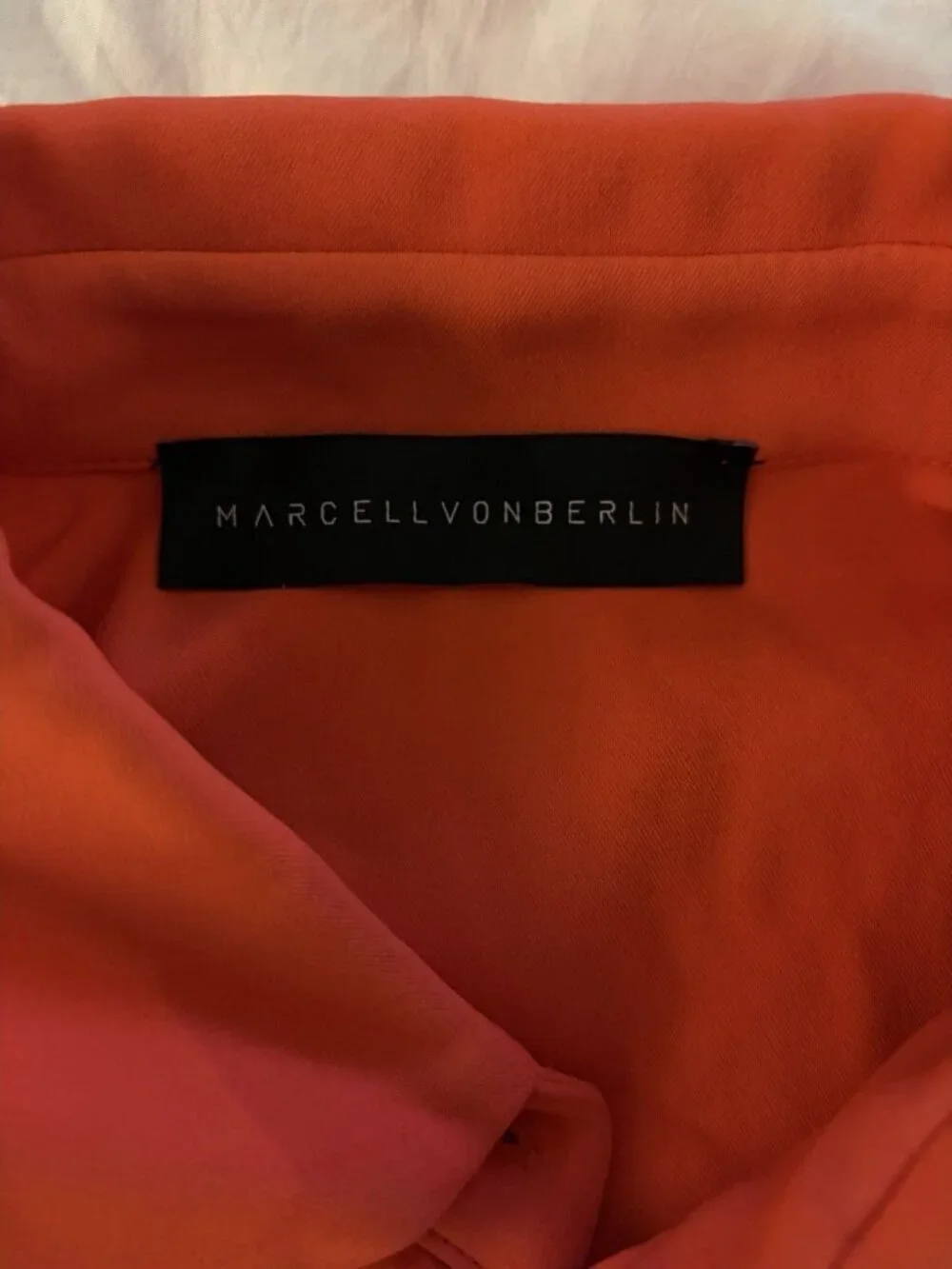 Marcell Von Berlin Women’s Orange Mini Button Front Dress Size 6 NWT